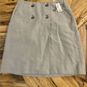 Elegant Gray Striped Women's Skirt